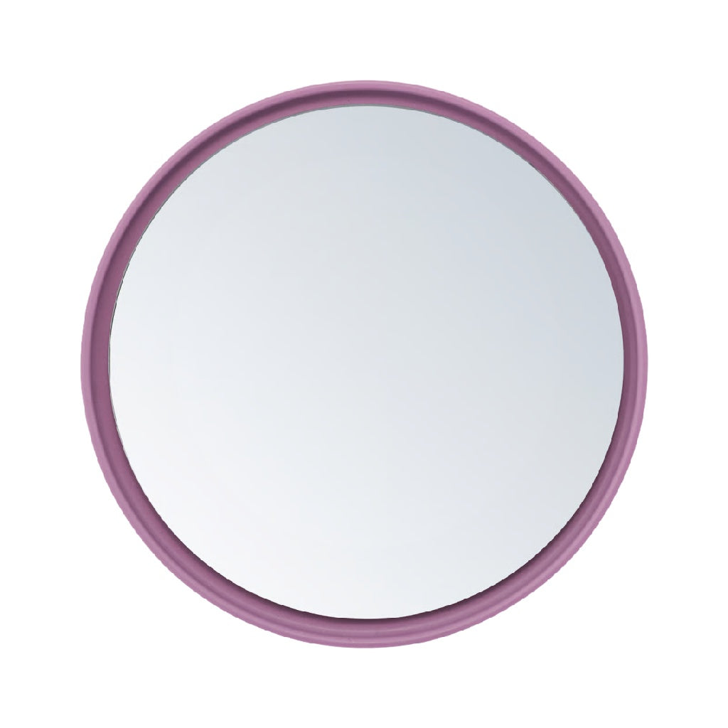 Espejo decorativo circular moderno con marco morado