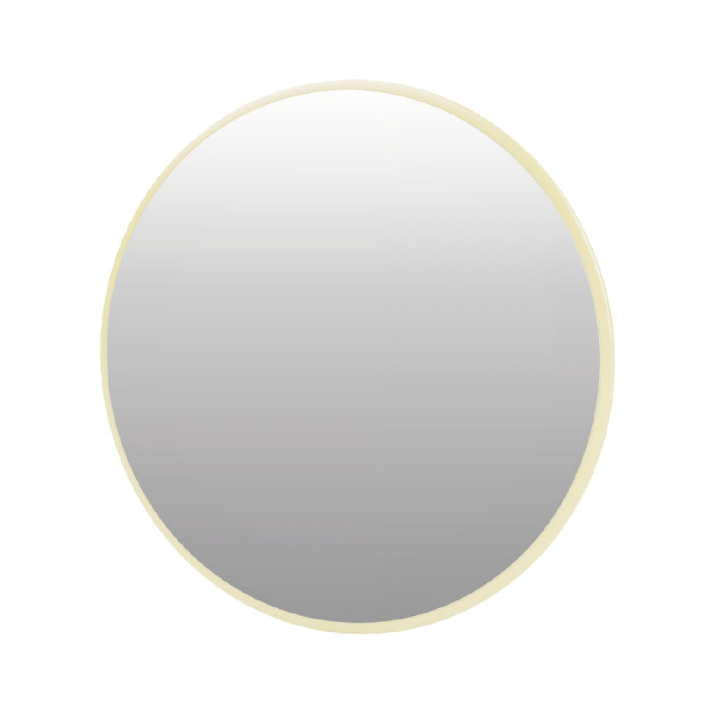 Espejo decorativo circular moderno con marco dorado fino